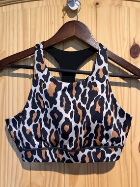 Yelete Active Animal Print Sports Bra - Size Medium